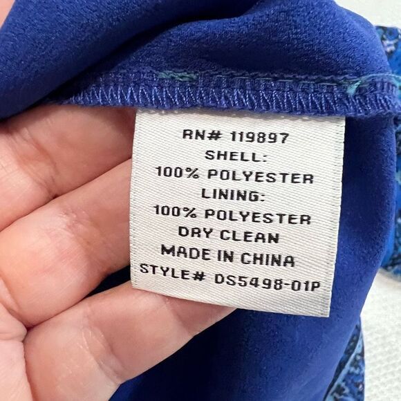 Collective Concepts Blue White‎ Print V Neck Tunic - Picture 8 of 8